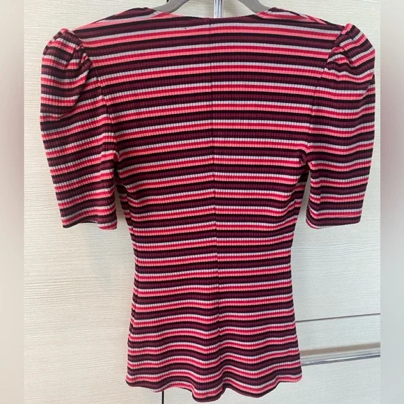 Reformation women’s striped fitted red top XS - Picture 6 of 8
